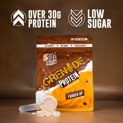Protein Powder, Whey Protein Blend with 30G Protein per Serving, High Protein, Low Sugar (12 Servings) - Fudged Up, 480 G (Pack of 1)