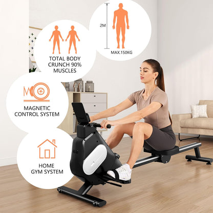 Magnetic/Folding Rowing Machine for Home Use Rower Machine for Home Gym Office