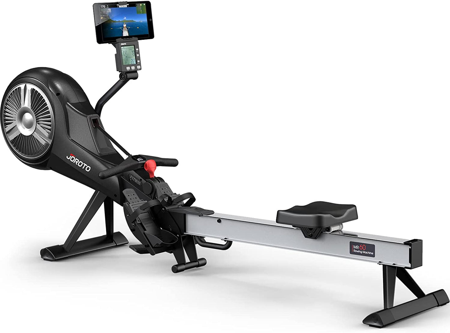 Rowing Machine - Air & Magnetic Resistance Rowing Machines for Home Use, Commercial Grade Foldable Rower Machine with Bluetooth & Smart Backlit Monitor