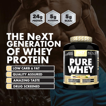 Pure Whey 2.25Kg | Whey Protein | Muscle Growth and Recovery | 75 Servings | All Flavours | (Vanilla)