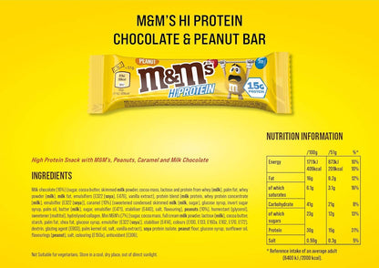 M&M Hi-Protein Bar Peanut 12X51G