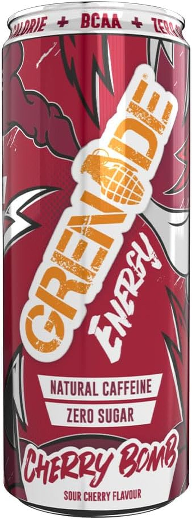 Sugar Free Energy Drink - Cherry Bomb, 330 Ml (Pack of 12)