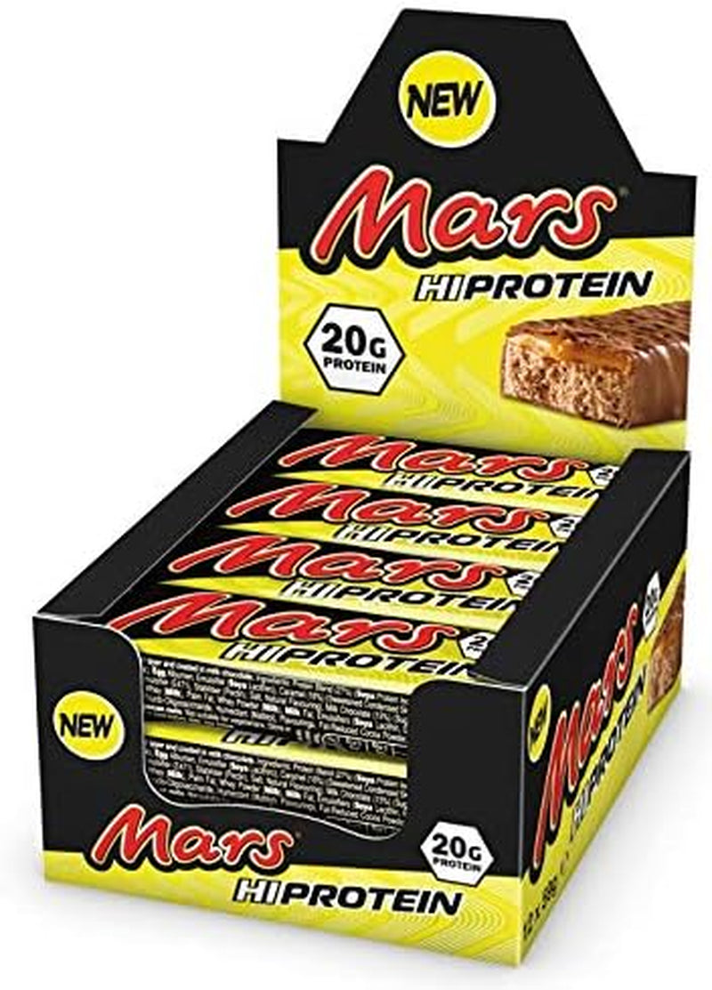 Hi Protein Bar (12 X 59G) - High Protein Energy Snack with Caramel, Nougat and Real Milk Chocolate - Contains 20G Protein