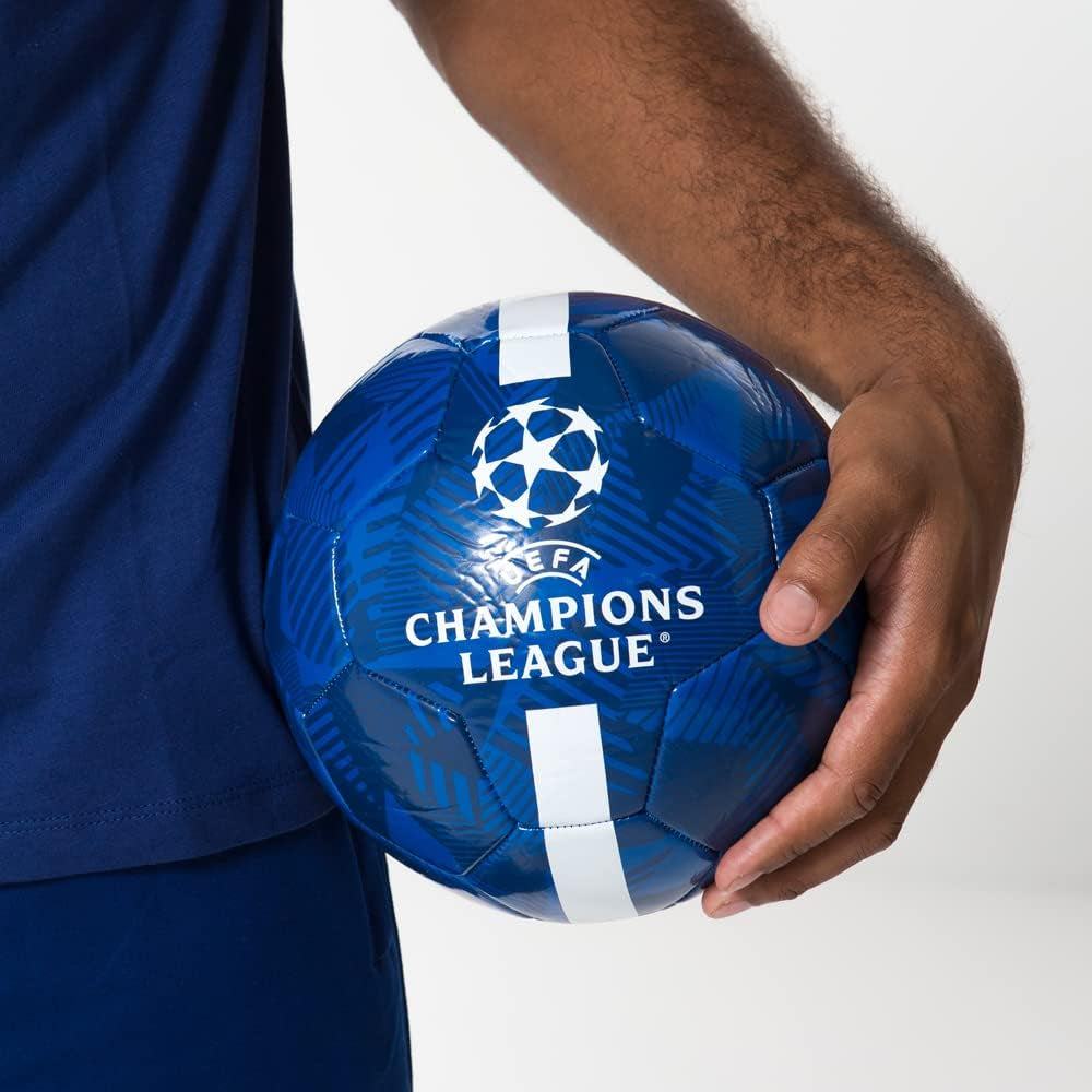 Official UEFA Champions League Size 5 Training Football Merch Merchandise Gift for Boys Men and Footie Mad Fans