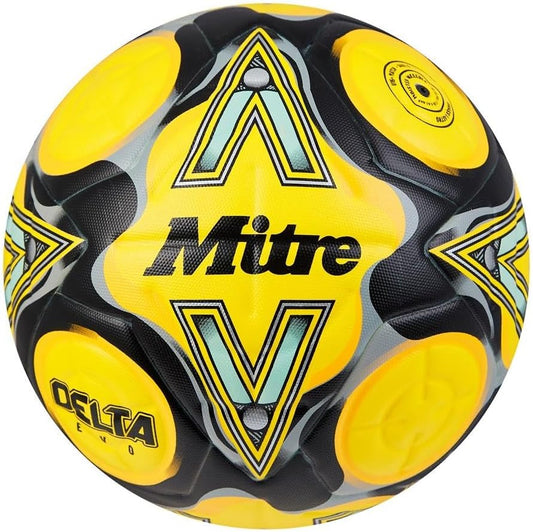 Unisex Delta Max Professional Football, White/Blood Orange/Pitch Green/Gold, Size 5