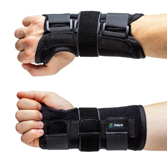 Carpal Tunnel Wrist Support Brace with Metal Splint Stabilizer by Zofore - Helps Relieve Tendinitis Arthritis Carpal Tunnel Pain - Reduces Recovery Time for Men Women- Right (L/XL)