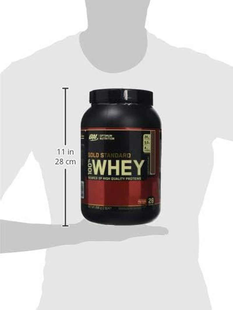 Gold Standard 100% Whey Muscle Building and Recovery Protein Powder with Naturally Occurring Glutamine and BCAA Amino Acids, Chocolate Hazelnut Flavour, 28 Servings, 896 G