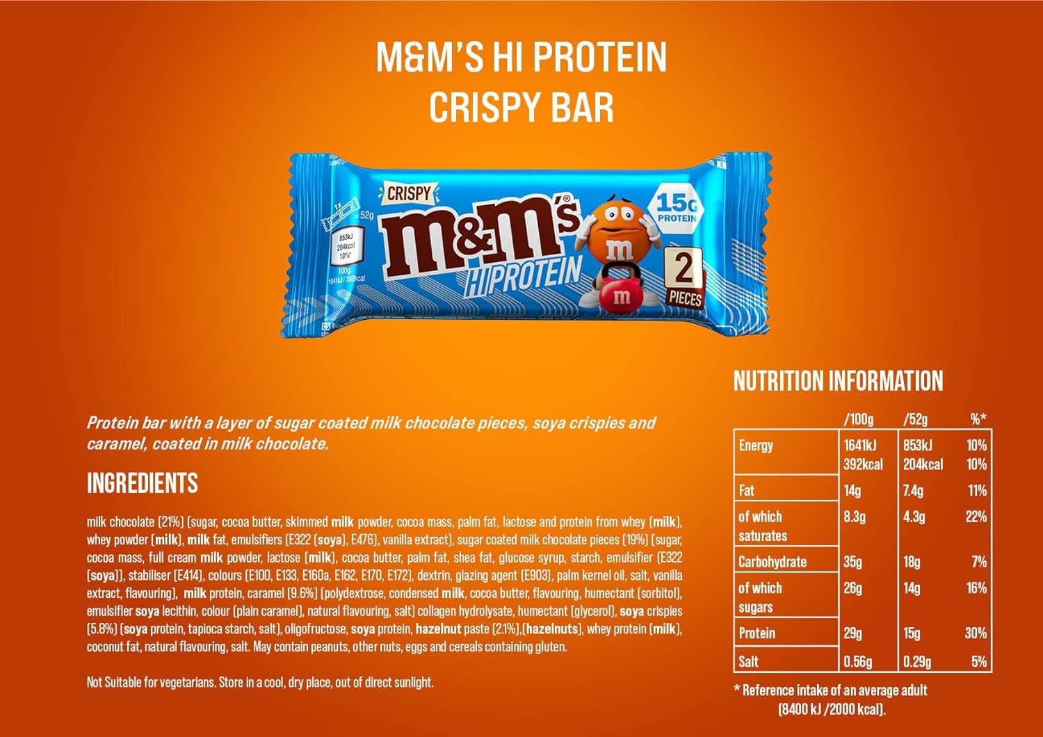 Hi-Protein Bar Crispy 12X52G