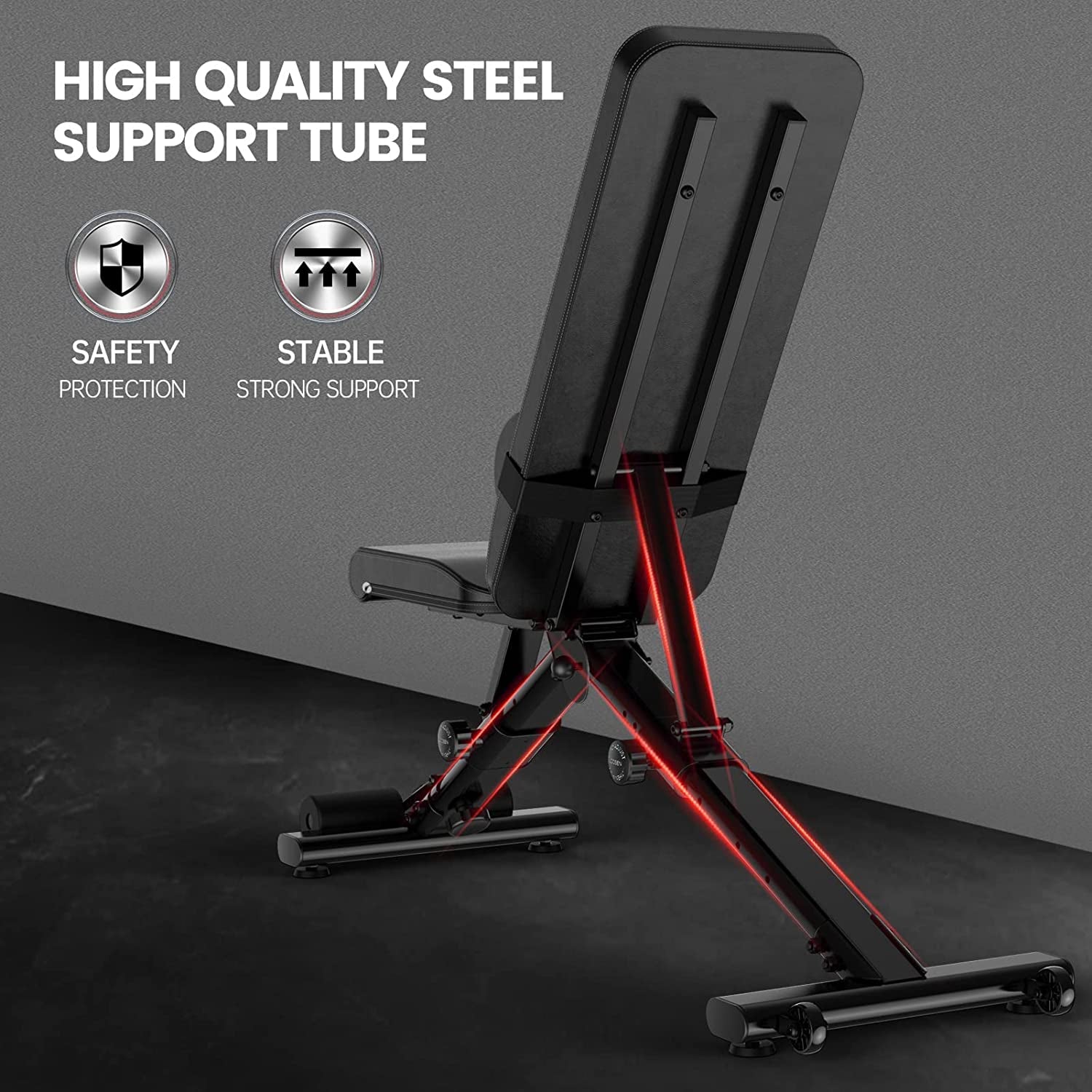 Adjustable Weight Bench Full Body Workout Multi-Purpose Foldable Incline Decline Exercise Workout Bench for Home Gym