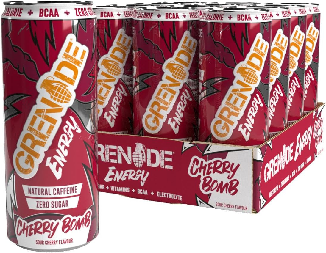 Sugar Free Energy Drink - Cherry Bomb, 330 Ml (Pack of 12)