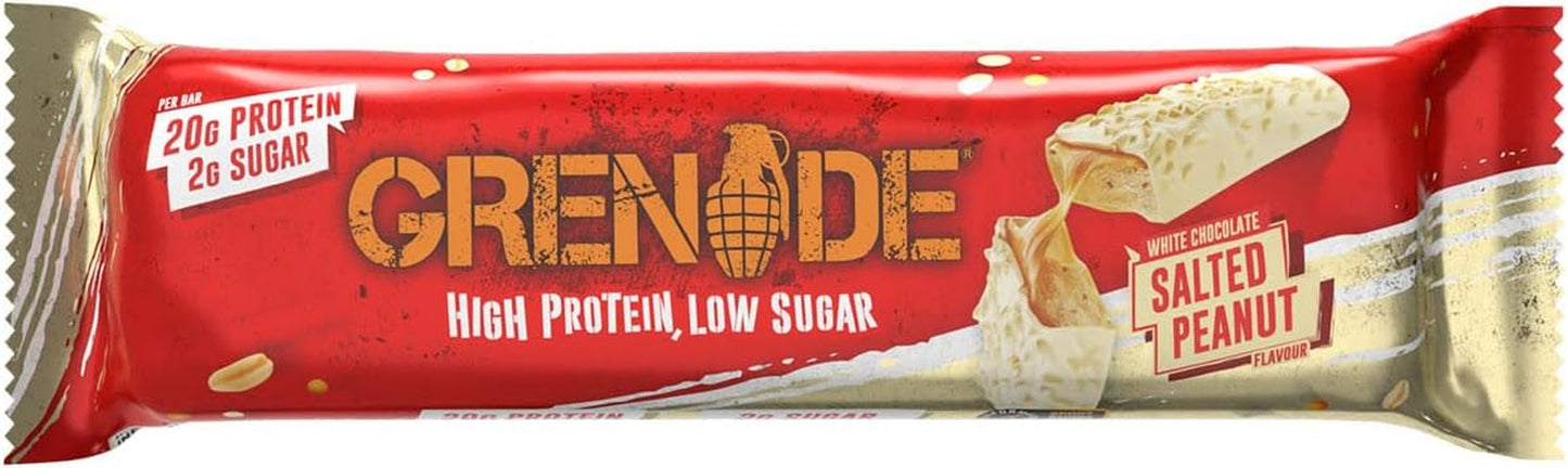 High Protein, Low Sugar Bar - White Chocolate Salted Peanut, 12 X 60 G