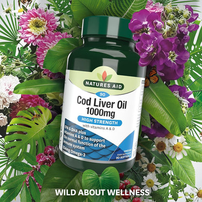 1000Mg High Strength Cod Liver Oil - Pack of 90 Capsules (Packaging May Vary)