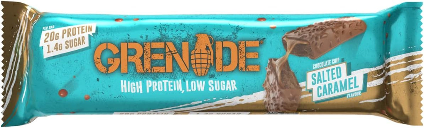 High Protein, Low Sugar Bar - Chocolate Chip Salted Caramel, 12 X 60 G