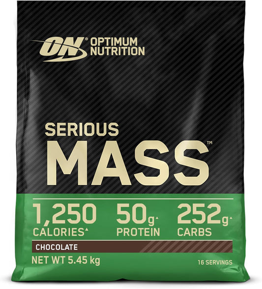Serious Mass Protein Powder with Creatine, Glutamine, 25 Vitamins and Minerals, Chocolate Flavour, 16 Servings, 5.45KG
