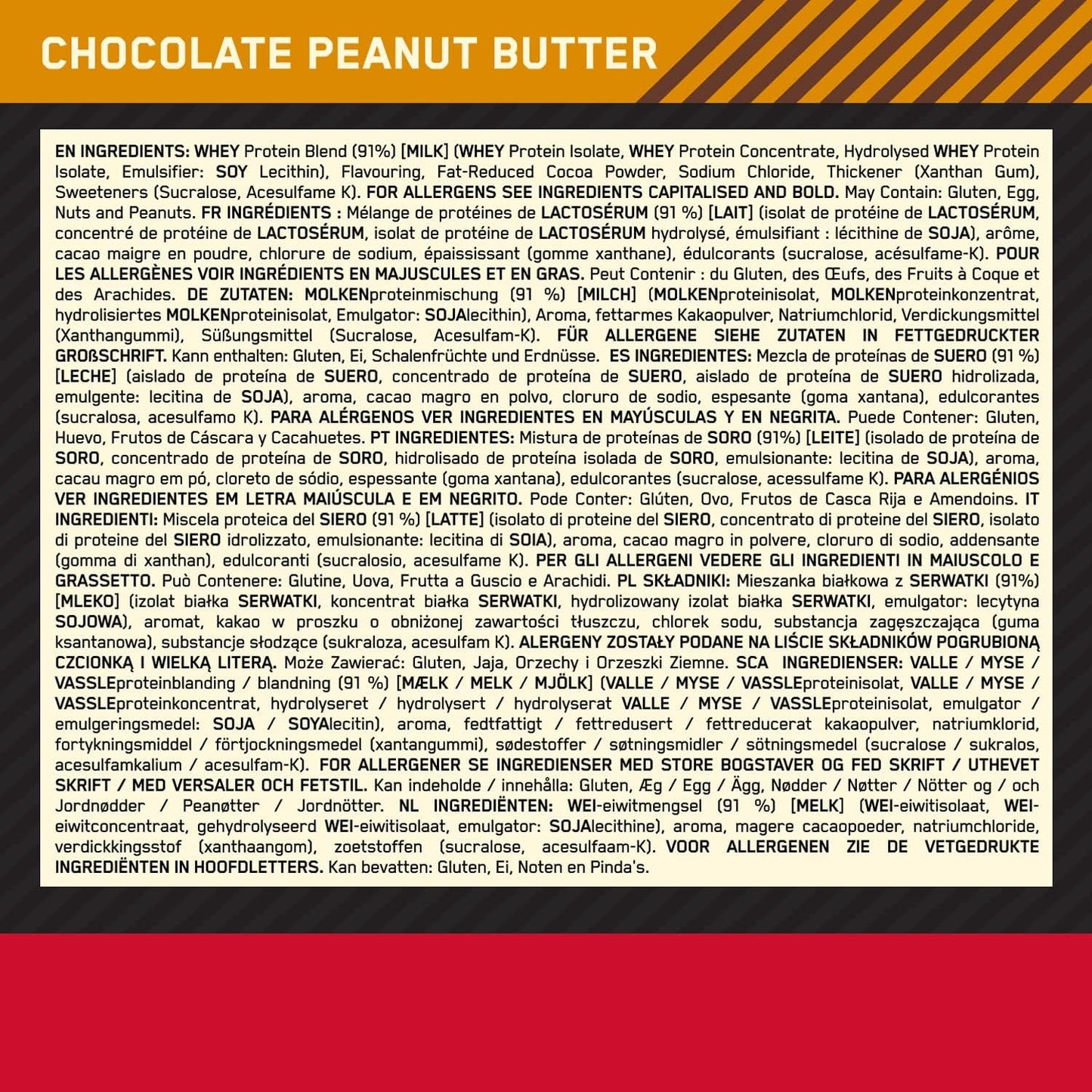 Gold Standard 100% Whey Protein, Muscle Building Powder with Naturally Occurring Glutamine and BCAA Amino Acids, Chocolate Peanut Butter Flavour, 28 Servings, 896 G