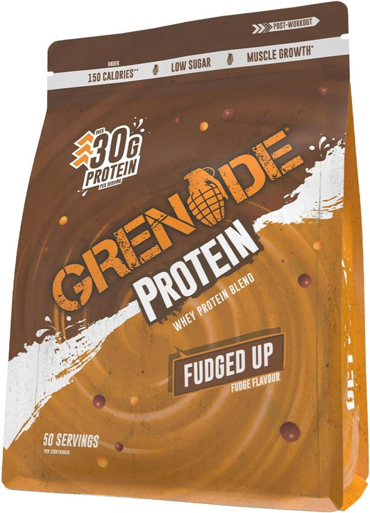 Protein Powder, Whey Protein Blend with 30G Protein per Serving, High Protein, Low Sugar (50 Servings) - Fudged Up, 2 Kg (Pack of 1)