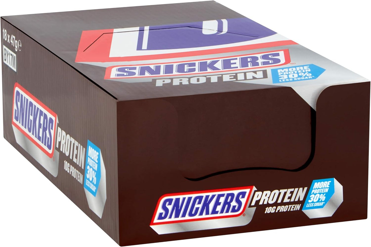 Protein Peanut Butter & Caramel Chocolate Bulk Box, Milk Chocolate Bars Case 18X47G