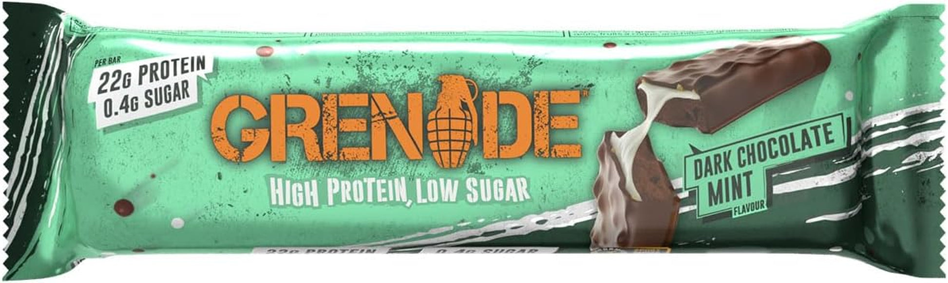 High Protein, Low Sugar Bar - Dark Chocolate Mint, 12 X 60 G