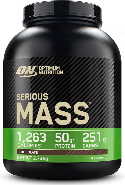 Serious Mass Protein Powder with Creatine, Glutamine, 25 Vitamins & Minerals, High Calorie Mass Gainer, Chocolate Flavour, 8 Servings, 2.73Kg, Packaging May Vary