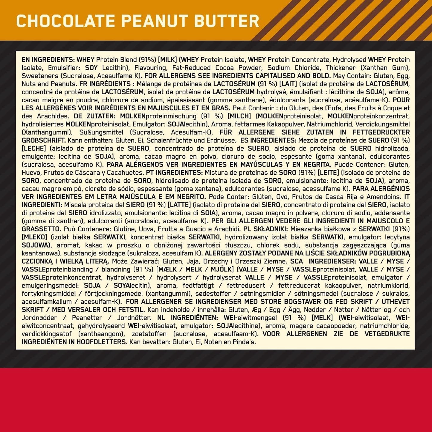 Gold Standard 100% Whey Protein, Muscle Building Powder with Naturally Occurring Glutamine and BCAA Amino Acids, Chocolate Peanut Butter Flavour, 71 Servings, 2.27 Kg