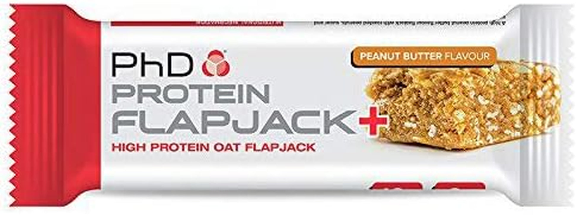 Nutrition | Protein Flapjack+ | High Protein, Low Sugar | Rolled Oats Protein Snack | Complex Carbohydrates and Vitamin E | 19G Protein, 270 Calories | Peanut Butter, 12 Bars